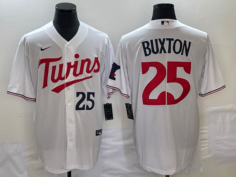 Men's Minnesota Twins Byron Buxton #25 White Home Jersey